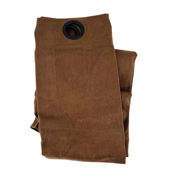 Restoration Hardware Brushed Twill Grommet Drapery Panel Chocolate Brown 50 X 84 - Picture 1 of 5